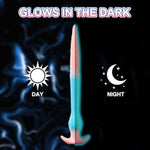 Anal Toys Long Dildo,11.4 Inch Fantasy Dildos For Prostate Massager & Anal Training,Luminous Monster Dildos With Knot, Silicone Thin Dildo Adult Sex Toys & Games For Women Men Beginner