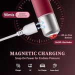 Mini Bullet Vibrator – Usb Rechargeable, Quiet & Waterproof, 10 Modes, Discreet Travel Toy For Women With Lipstick Design And Gem Tip