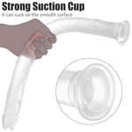 18.7 Inch Extra Super Long Dildo Anal Plug Sex Toys for Deepest Sex, Clear Realistic No-Balls Huge Big Giant Dildos with Strong Suction Cup Hands-Free Play Flexible Penis Butt Plugs for Women Men Gay