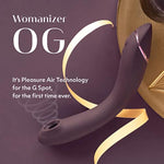 Og G Spot Vibrator | Sucker Sex Toy For Women With 12 Intensity Levels | Curved Pleasure Air Technology Dildo Vibrator | Flexible Personal Massager G Spot Stimulator Adult Sex Toy | Purple