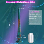 Super Long Anal Dildo Adult Sex Toy,Huge Large Dildo Anal Plug Trainer For U & G-Spot,Soft Silicone Flexible Anal Sex Toys With Strong Suction Cup For Adult Men And Women G Spot Anal Play(S)