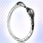 Male Penis Ring Stainless Steel Cockrings Smooth Snake-Shaped Delay Glans Ring Testicles Stimulates Erection Pleasure Enhancing Adult Sex Toys (L)