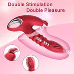 Rabbit Vibrator Realistic Dildo Sex Toys With 10 Vibration And 10 Thrusting Mode Which Can Simultaneously Stimulate The Vaginal G-Spot And Clitoris For A More Pleasure Sex Experience For Men And Women