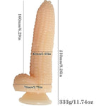 G-Spot Bumps Dildo With Vac-U-Lock Adapter Sex Machine Thrusting Vegetable Penis Big Cock Adult Sex Toy For Vaginal & Anal Stimulation(Flesh)