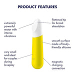 Ultra Power Bullet 4 Vibrator Sex Toy | Adult Toys For Women | Mini Clitoral Vibrator | Vibrating Sexual Pleasure Device | Stimulation Vibrators | Woman Sextoy (Yellow)
