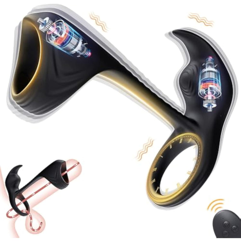 Penis Vibrator Silicone Penis Ring Vibrating Remote Control Cock Rings With 10 Vibration Modes Delay Ejaculation Penis Enlarger Sex Toys For Men And Couples