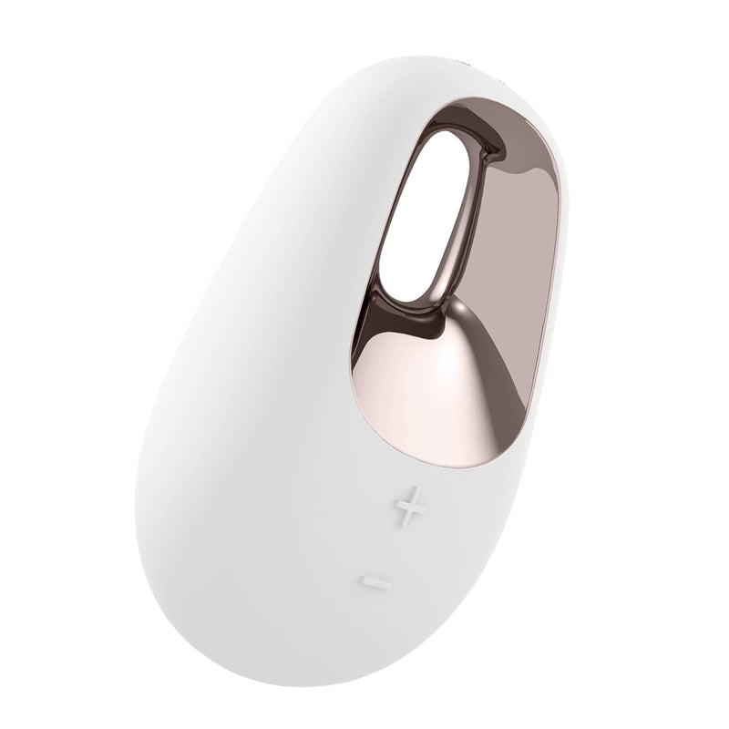 White Temptation Lay-On Vibrator - Powerful Vibrating Clitoral Stimulator, Personal Massager For Stimulation Of Clitoris And Erogenous Zones - Soft Silicone, Waterproof, Rechargeable