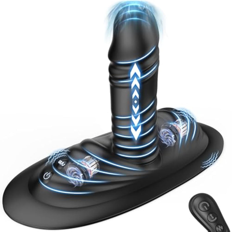 Prostate Massager Anal Toys Anal Dildo, Grinder Male Sex Toys For Men Women Sex Toy Butt Plug Anal Plug 9 Vibrating 3 Thrusting, Adult Toys G Spot Vibrator Ride Anal Beads For Couples Sex Chair