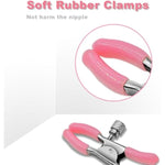 Nipple Clamps,Nipple Clamps For Pulling,Adjustable Nipple Clamp For Women And Men, Metal Nipple Clips Non Piercing,Nipple Clamps With Chain For Nipple Decoration,Nipple Clip With Bell (Pink Bow)