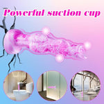 6 Inch Silicone Small Wolf Dog Knot Dildo Alien For Beginner, 5 Inch Animal Furry Canine Anal Dildo With Suction Cup, Realistic Monster Fantasy Dildos Anal Plug For Strap On Sex Toy For Women Men Pink