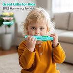3Pcs Harmonica For Kids, Beginners, Toddler Muiscal Instruments Toys, Yellow, Pink, Green 16 Hole Harmonica Set, Educational Toys For Children
