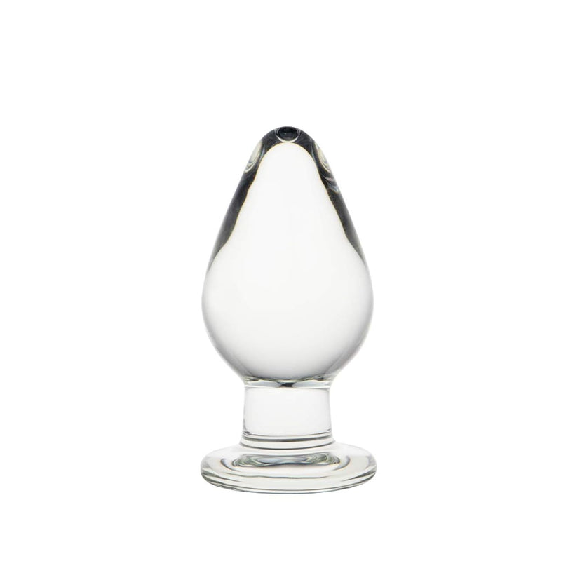 Large Anal Plug Crystal Mushroom Shape Butt Plug Glass Massage Bum Plug Sex Toys For Women Men Masturbation Transparent