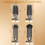 4 Pcs Silicone Penis Sleeves, Cock Sheath Penis Ring, Penis Enlargement And Delay Sleeve, Cock Extender, Sm Men'S Cock Ring Bondage Restraint Sex Toy