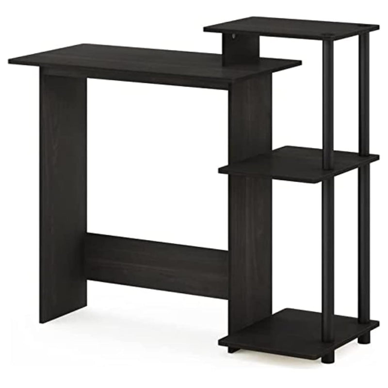 Efficient Home Laptop Notebook Computer Desk With Square Shelves, Espresso/Bla