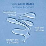 Simply Satisfying Essentials, Personal Lubricants, Hypoallergenic Water-Based And Silky Water-Based Lubricant, Lube For Men, Women And Couples, Non-Staining, Fragrance-Free Formulas, 8 Oz, Pac