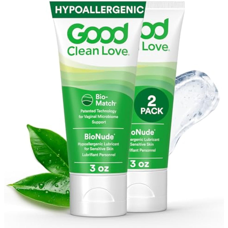 Bionude Ultra Sensitive Personal Lubricant, Hypoallergenic Unscented & Unflavored Water-Based Lube, Safe For Adult Toys & Condoms For Men, Women, And Couples, 3 Oz (2-Pack)