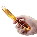 Golden Crystal Glass Pleasure Wand for Women's G Spot Stimulation and Masturbation