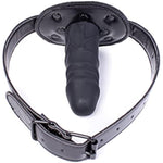 Sm Realistic Penis Gag Sex Bondage Mouth Gag With Adjustable Leather Strap For Couple Restraint Set (Length: 10Cm, Black)