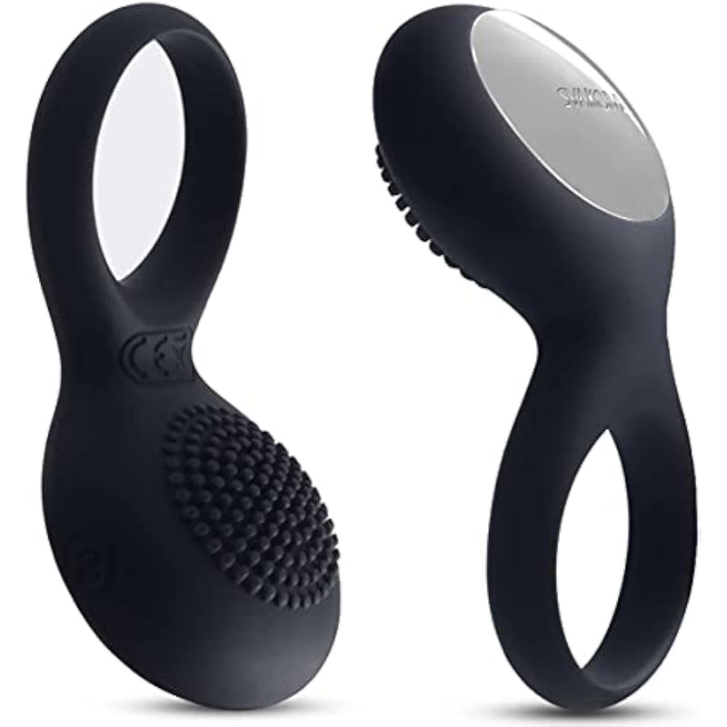 Vibrating Cock Ring Sex Toys - SVAKOM Penis Ring Clitoral Vibrators 2 in 1 Male Ring for Couples Pleasure - Men Sex Toy Stimulation with 5*5 Vibrations Strechy Adult Sensory Toy &, Games