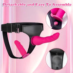 Strap On Dildo Sex Toys For Women- Double Ended Dildo Silicone Long Dildo Wearable Strap On Harness With 2 Removeable Realistic Fantasy Dildo Adjustable G-Spot Vibrator Adult Toys For Women Lesbian