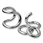 Stainless Steel Male Penis Ring with Half Magnet Pendant and Cock Ring Design for Adult Sex Toy