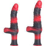 Novelty Handheld Dildo, 10.23In Sword Dildo With Handle - For Adults Only, Black Red Realistic Dildo G Spot Anal Dildo Adult Sex Toy For Women Couple Lesbian - L