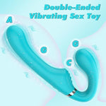 Strapless Strap-On Double-Ended Dildo - Strapon Double Sided Anal Dildo Lesbian Sex Toys With 7 Modes & Recharging Remote Control, Silicone Realistic G-Spot Clit Vibrator, Adult Toys For Women Couples