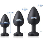3 Pcs Anal Plug Silicone Heart Butt Plug Anal Butt Plug With 5 Colors Heart Crystal Replaceable Fantasy Sex Masturbation Anus Stimulation Anal Sex Toys For Male Female Couples Beginners