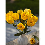 Yellow Crepe Paper Tulip Bouquet Kit with 12 Stems & Floral Tape