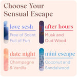 Playground Four Play Bundle, Vegan, Water Based Lubricant, Vitamin E, Hyaluronic Acid, Eco-Friendly Packaging, 4-Pack (Love Sesh, After Hours, Mini Escape, Date Night)