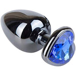 3 Pcs Heart Shaped Stainless Steel Anal Butt Plugs Anal Trainer Sex Toys, Personal Massager For Unisex Masturbation (3 Different Sizes Plug)