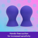 Perfect Pair Nipple Suckers | Silicone Nipple Sucking Toys | Bdsm Beginner Sex Toy Gifts For Women | Vacuum Cupping Breast Stimulation Suction Cups | Couples Adult Sex Games | Purple