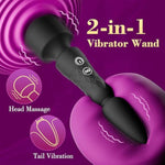 Vibrator Wand Anal Plug Sex Toys - Clitoral G-Spot Wand Vibrators With 10 * 10 Vibrating Modes For Vaginal Stimulation And Prostate Massager, Waterproof Adult Sex Toy For Women Sexual Pleasure