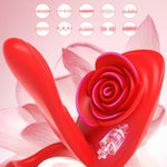 Silicone Penis Vibrator Vibrating Cock Ring Dual Motor With 10 Vibration Modes For Intense Penis Excerise G-Spot Clitoral Stimulation Waterproof Rechargeable Male Sex Toy For Couples (Red)