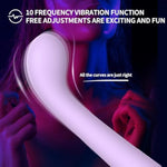 G-Spot Vibrator With Heating - 10-Speed Ergonomic Vibrator For Women, Body-Safe Silicone, Waterproof Curved Adult Toy, Magnetic Charging For Couples & Solo Play