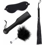 Bdsm Set, Leather Horse Whips, Spanking Paddle, Feather Tickler Anal Plug, Blindfold, Sex Toys For Women And Couples