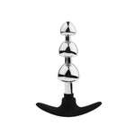 Metal Anal Plug Mushroom Head Detachable Silicone Anchor Base Butt Plug Wearing Stainless Steel Three Beads Anal Plug For Couple