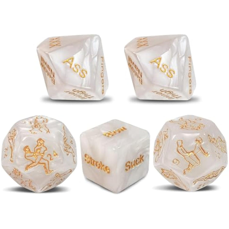 Date Night Dice For Adult Couples - 5Pcs Role Playing Sex Dice Sex Toy For Couples Sex Party Dice Adult Sex Dice Games For Couples Bedroom Date Night Couple Present For Him Her