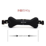 Silicone Bone Gag Bdsm Adult Sex Toy Dog Slave Play Game Toy (Black)