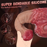12 Inch Huge Horse Dildo, Big Head Flared Horse Cock Realistic Dildos with Strong Suction Cup, Giant Soft Strap On Animal Silicone Adult Sex Toys, Thick Monster Penis Anal Dildo for Men Women Couples