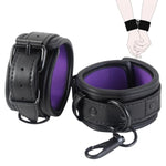 Bondage Handcuffs Sex Restraints Bdsm Sets Sex Toys Pu Leather Cuffs Adjustable Ankle Cuff Fetish Adult Sm Games For Women Men