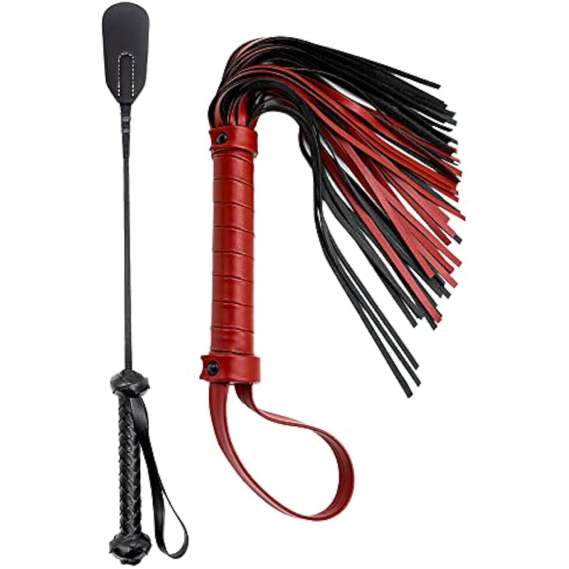 Sex Whip Adult Crop 18" Bdsm Sex Kit Adult Sex Play Bondage Whip Flogger Sex Whip Soft Spanking Paddle For Sex