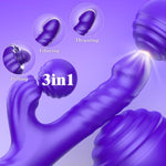 Vibrator Thrusting Dildo For Women-Dildos Adult Sex Toy, G Spot Clitoral Stimulator Vibrator With 9 Pulsing Thrusting Modes, Rabbit Vibrators For Couples,Sexual Pleasure Tools For Women