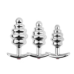 Stainless Steel Butt Plugs Training Set for Women - Anal Sex Toys & Games for Beginners and Advanced Users