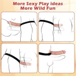 Double Penis Penetration For Vaginal Anal Stimulation, Realistic Soft Silicone Dildo Second Extra Penis Enlarger, Dual Penetrate Pleasure Extension Sex Toys For Men Women Couples