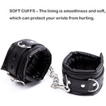 Adjustable Handcuffs Wrist Ankle Bracelets Sm Adult Plush Pu Leather Bondage Fetish Handcuffs Kit Cuff Restraint Set Sex Toy (Wrist)