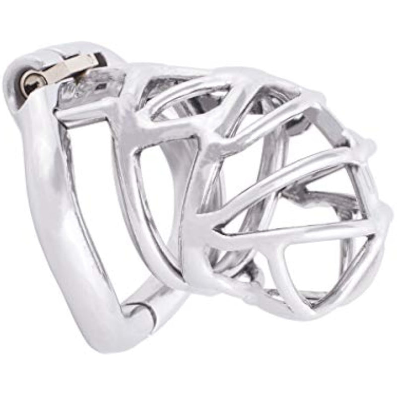 Medical Grade Stainless Steel Chastity Device Ergonomic Design Belt Restraint Men Bondage Fetish K540 (40Mm/ S Size)