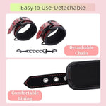 Bdsm Bondage Handcuffs Restraints Kit Pu Leather Edged Cuffs Sex Toy Adjustable Fetish Sm Games For Adults Couples