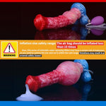 Simulation Squirting Horse Dildo 9.5 Inches Inflatable Butt Plug Sex Toy With Suction Cups