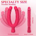 Dual Head Simulation Vibrating Dildo, Lesbian Sex Toys Vibrator, 10 Frequency Ultra Vibrating, Large Size Dildo G-Spot Stimulation, Cunnilingus & Anus Dual Purpose, For Couples & Gay Sex Toys